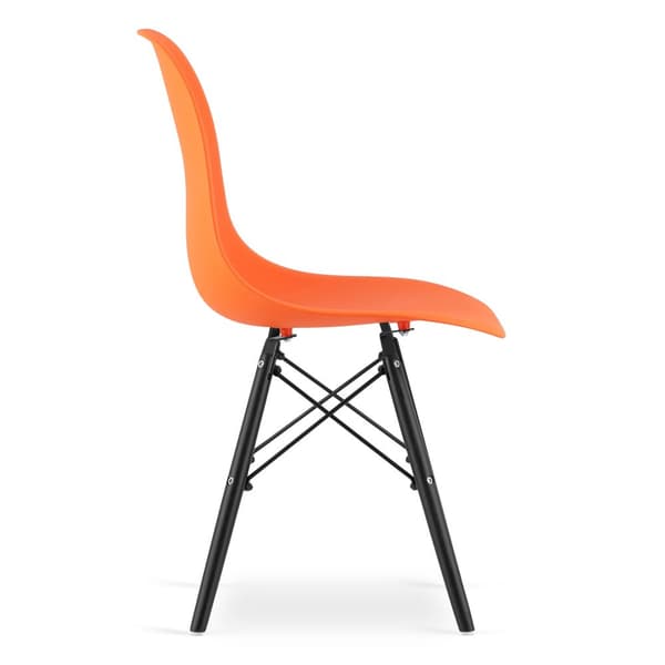 OSAKA stol orange/svarta ben x 4