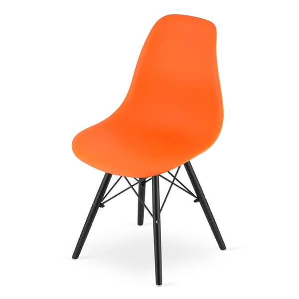 OSAKA stol orange/svarta ben x 4