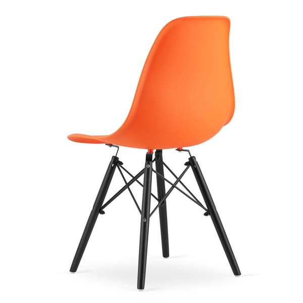 OSAKA stol orange/svarta ben x 4