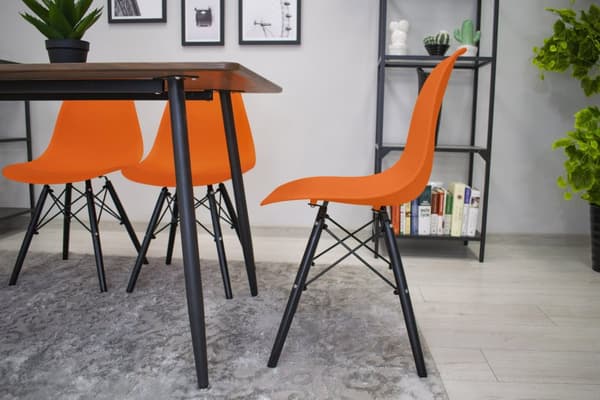 OSAKA stol orange/svarta ben x 4