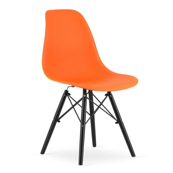OSAKA stol orange/svarta ben x 4