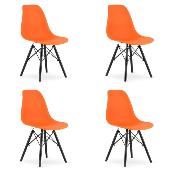 OSAKA stol orange/svarta ben x 4