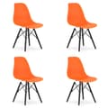 Miniatyrbild 1 av 10: OSAKA stol orange/svarta ben x 4