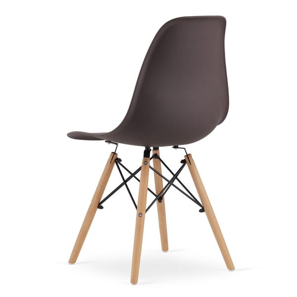 OSAKA stol kaffe / naturliga ben x 1