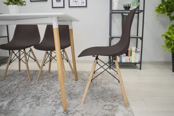 OSAKA stol kaffe / naturliga ben x 1