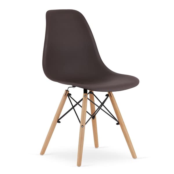 OSAKA stol kaffe / naturliga ben x 1