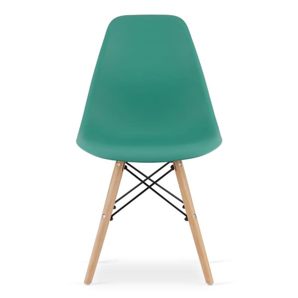 OSAKA stol grön / naturliga ben x 1