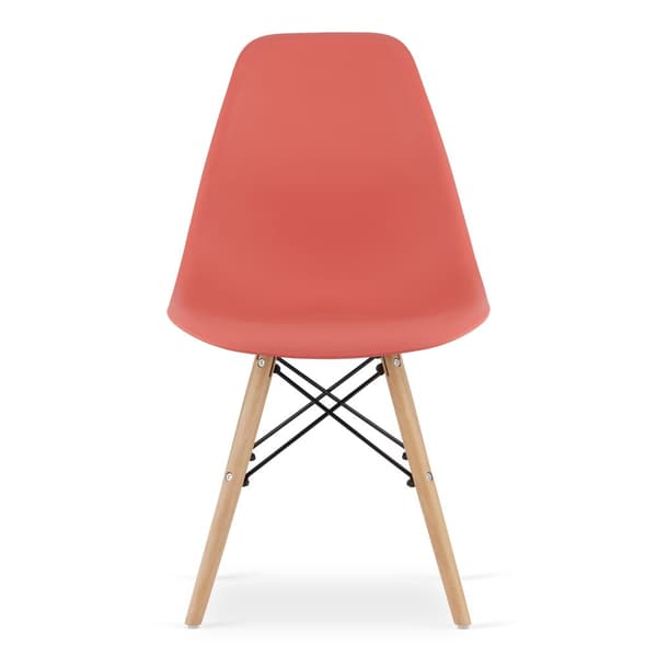 OSAKA stol vermilion / naturliga ben x 2