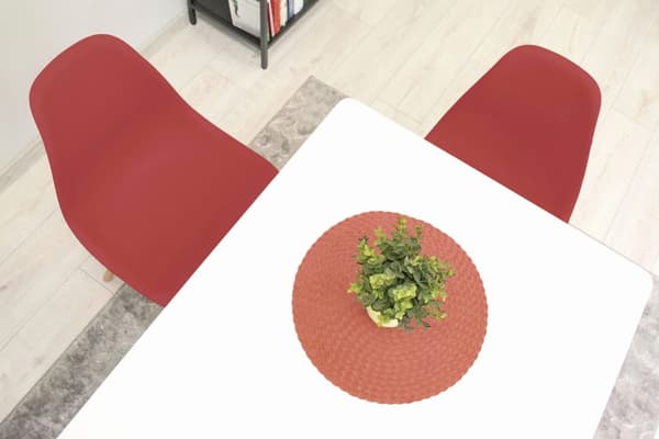 OSAKA stol vermilion / naturliga ben x 2