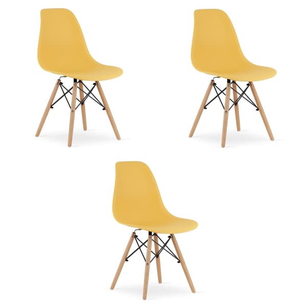 OSAKA stol senap / naturliga ben x 3