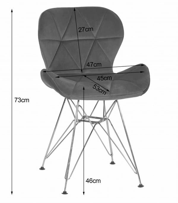 NEST-tuoli - musta sametti / kultaiset jalat x 2
