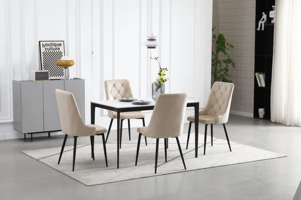 CAPRI stol - beige x 3