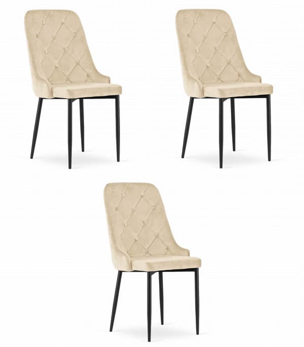 CAPRI stol - beige x 3