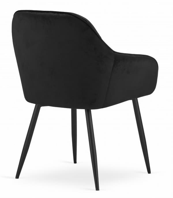 FORIO stol - svart sammet / svarta ben x 2
