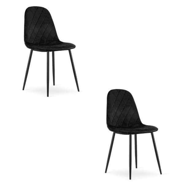 ASTI Stol - Svart sammet x 2