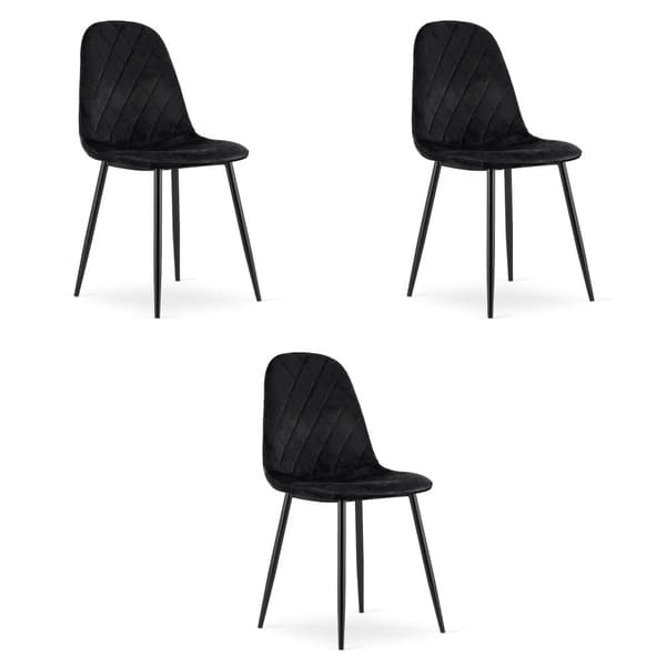 ASTI Stol - Svart sammet x 3