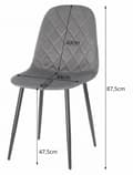 Miniatyrbild 4 av 7: ASTI Stol - Svart sammet x 4
