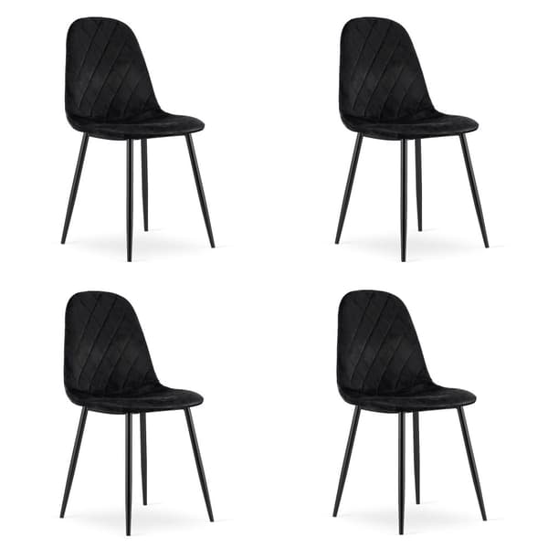 ASTI Stol - Svart sammet x 4