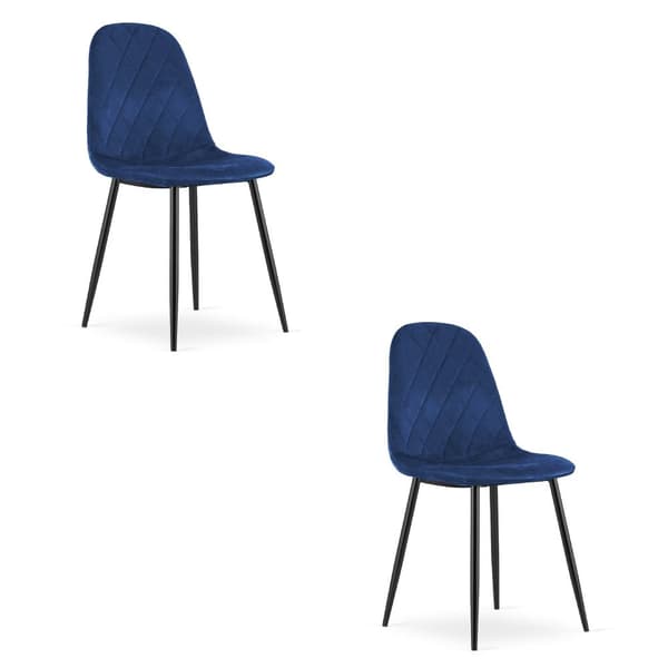 ASTI stol - marinblå sammet x 2
