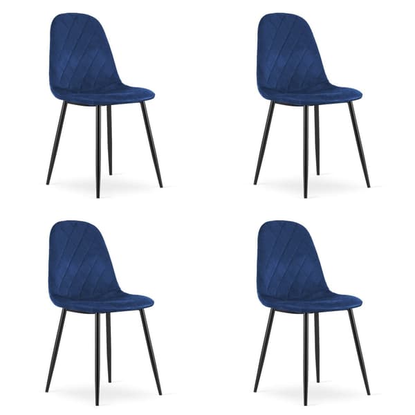 ASTI stol - marinblå sammet x 4