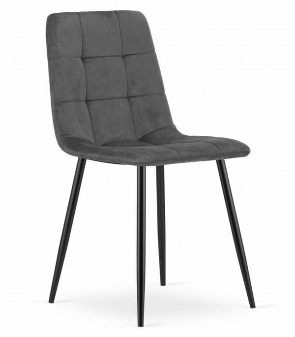 KARA Stol - Mörkgrå sammet x 3