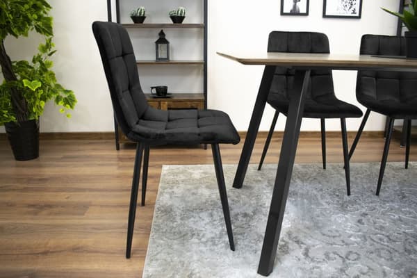 KARA Stol - Svart sammet x 3