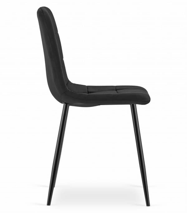KARA stol - svart sammet x 4