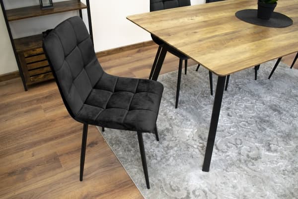 KARA stol - svart sammet x 4