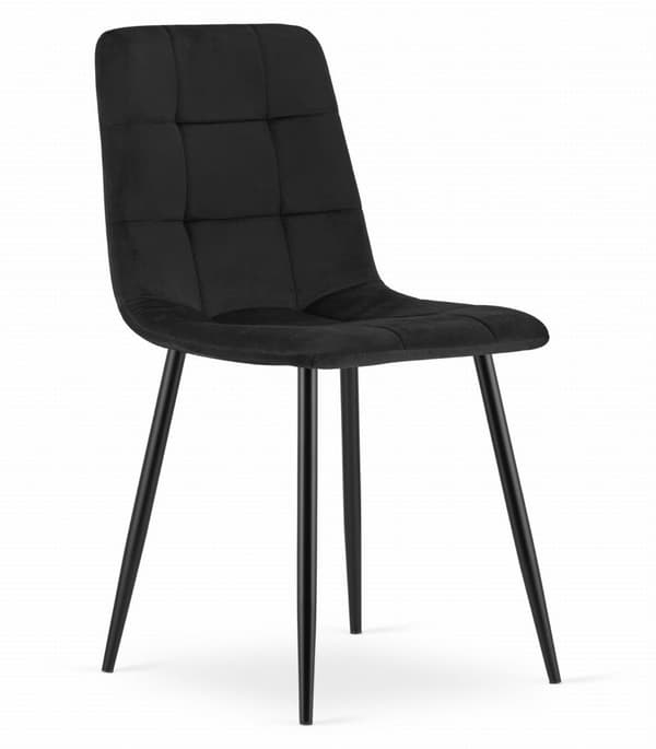 KARA stol - svart sammet x 4