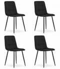 Miniatyrbild 1 av 10: KARA stol - svart sammet x 4
