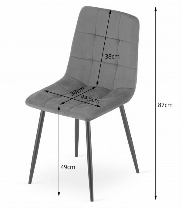 KARA stol - mörkgrön sammet x 3