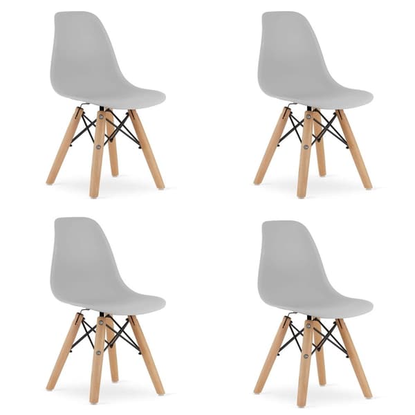 ZUBIB stol - grå x 4