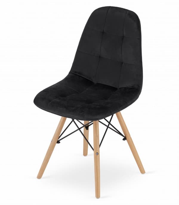 DUMO Stol - Svart sammet x 1