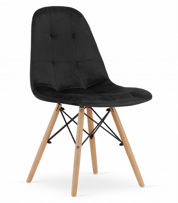 DUMO Stol - Svart sammet x 1