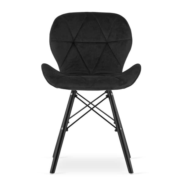 LAGO Velvet Chair - Sort / Sorte ben x 4