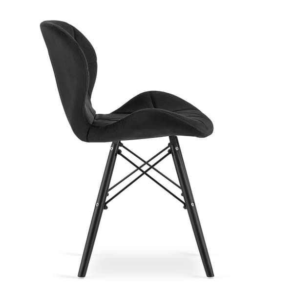 LAGO Velvet Chair - Sort / Sorte ben x 4