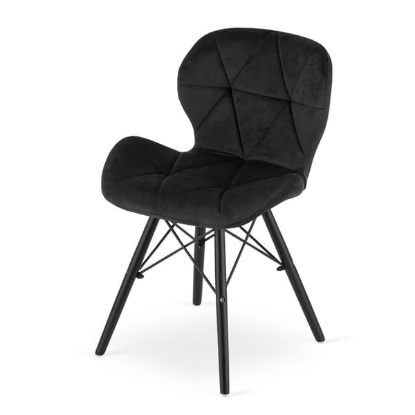 LAGO Velvet Chair - Sort / Sorte ben x 4