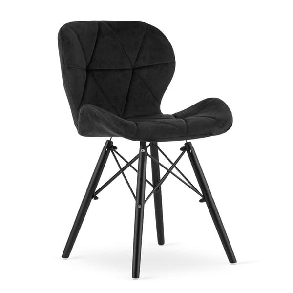 LAGO Velvet Chair - Sort / Sorte ben x 4