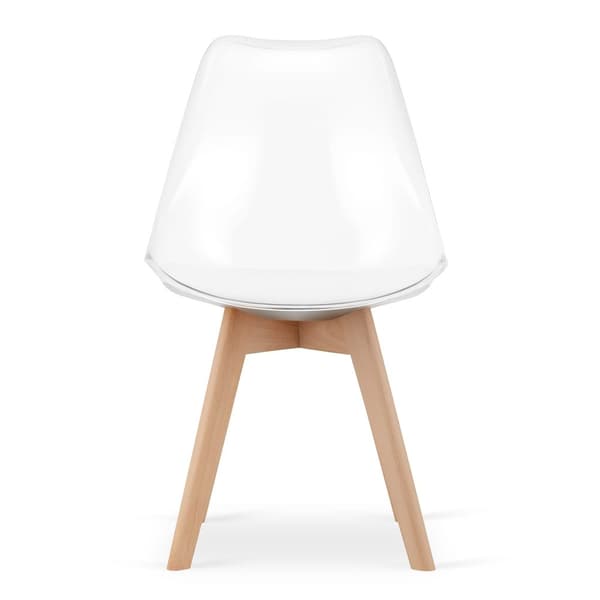 MARK stol - transparenta / naturliga ben x 2