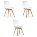 Miniatyrbillede 1 af 8: MARK stol - transparente / naturlige ben x 3