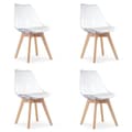 Miniatyrbild 1 av 8: MARK Stol - transparenta / naturliga ben x 4