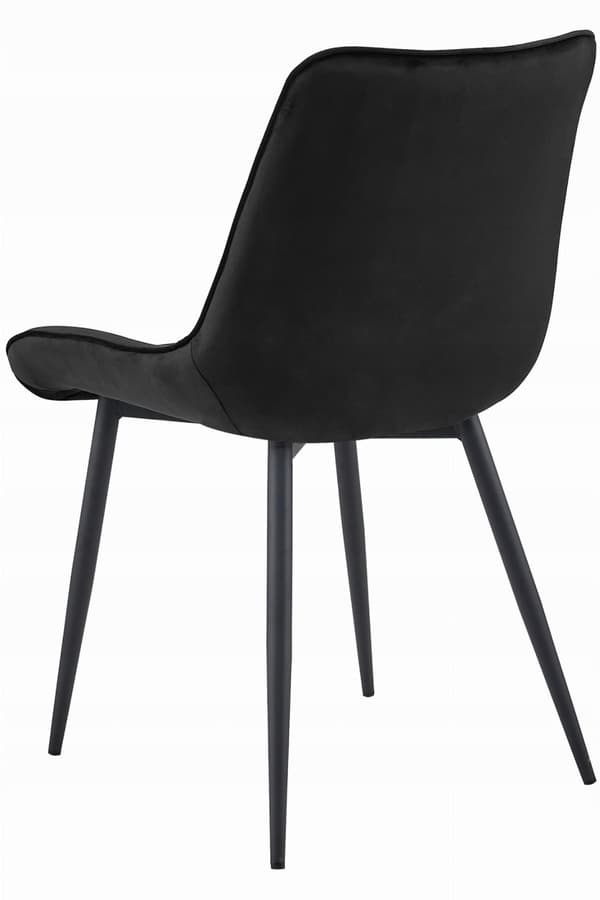 SOSA Stol - Svart sammet / Svarta ben x 1