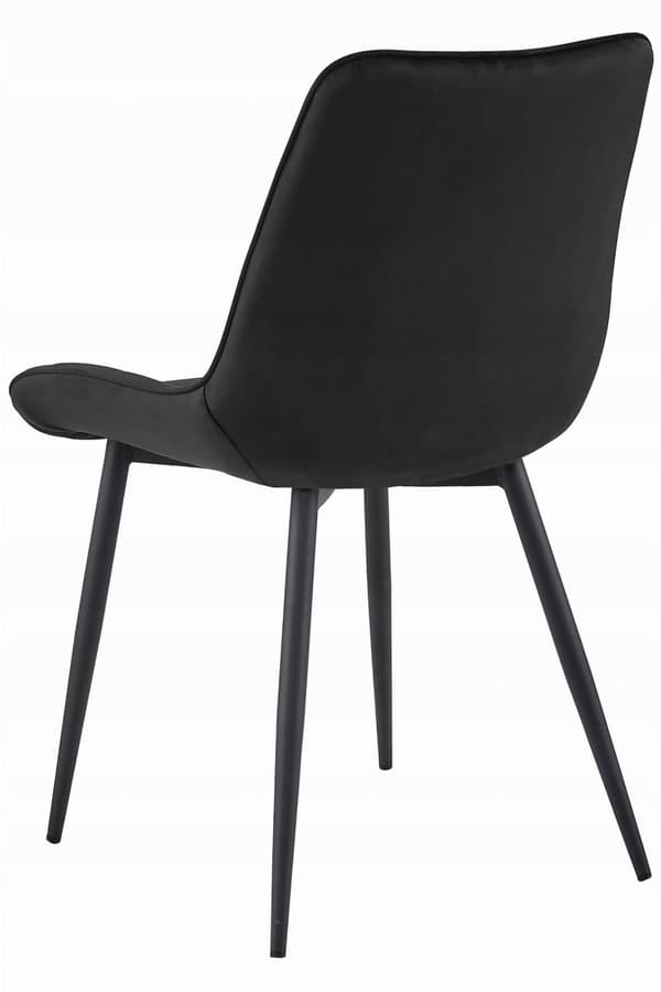 BERA stol - svart sammet / svarta ben x 2