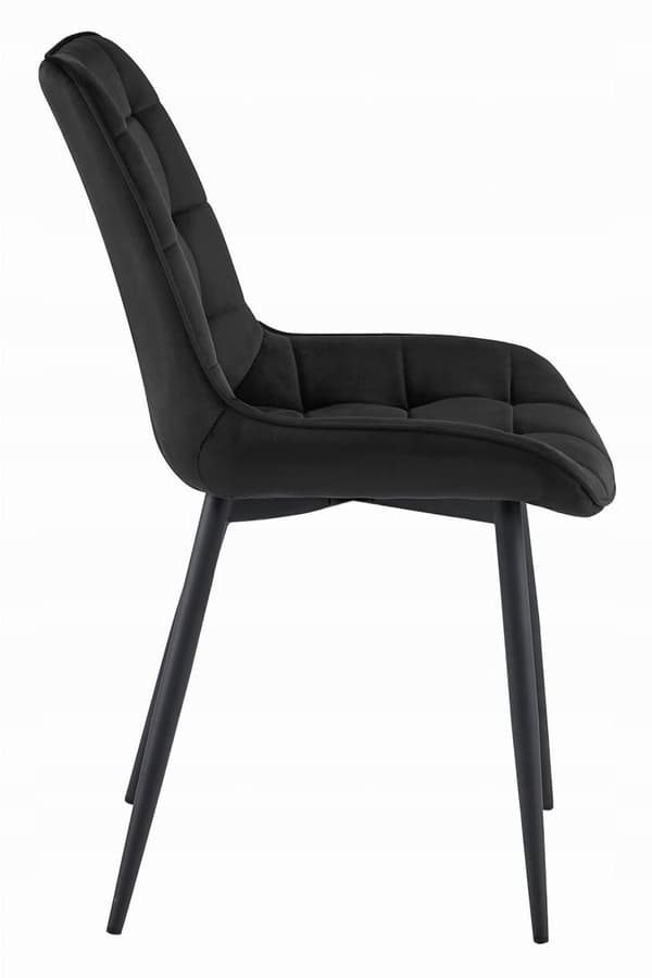 BERA stol - svart sammet / svarta ben x 2