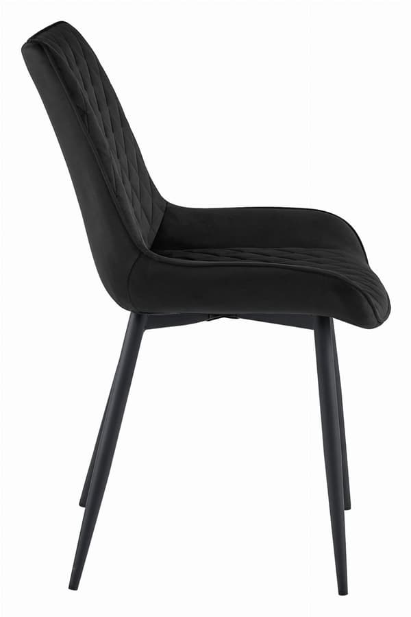 VERDO stol - svart sammet / svarta ben x 1