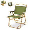 Miniatyrbillede 2 af 2: Sammenklappelig udendørs campingstol, letvægts aluminiumlegering, ergonomisk design, skridsikker stabilitet,grøn
