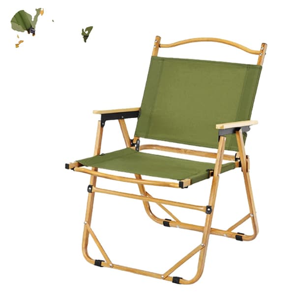 Sammenklappelig udendørs campingstol, letvægts aluminiumlegering, ergonomisk design, skridsikker stabilitet,grøn