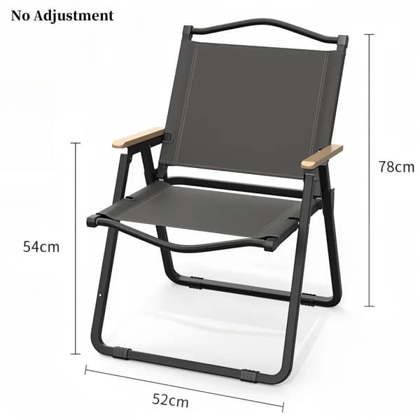 Fällstol, Ergonomisk Design, Hållbar Konstruktion, Lättviktig,Kermit Svart L