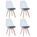 Miniatyrbillede 1 af 2: Spisesæt med gennemsigtigt design, moderne komfort., Sort