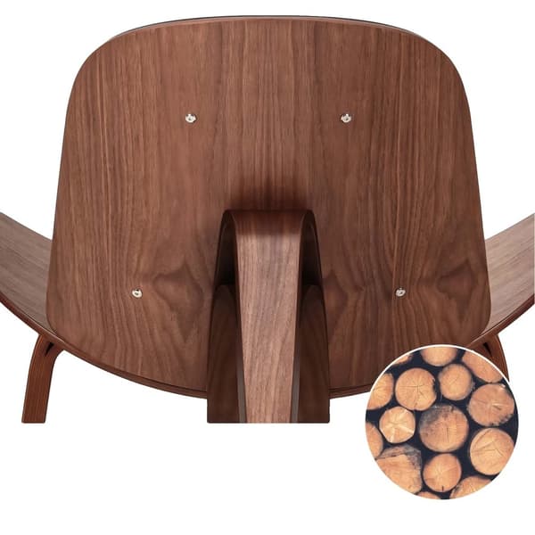 Vardagsrumstolar, massivt träkonstruktion, modern designerstil, Svart Valnöt